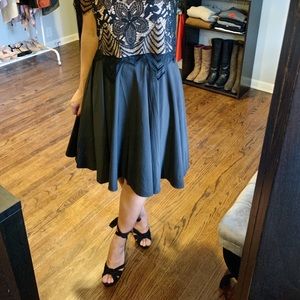 Black Knee Length Skirt